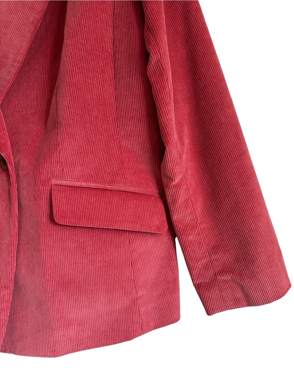 Talbots Petite Pink Cotton Corduroy Double Breasted Blazer 14P - Picture 6 of 14